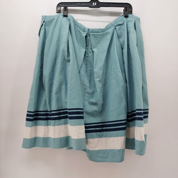 Jason Wu for Target Blue Skirt Plus Size 22W Pleaded Cotton - Picture 2 of 13